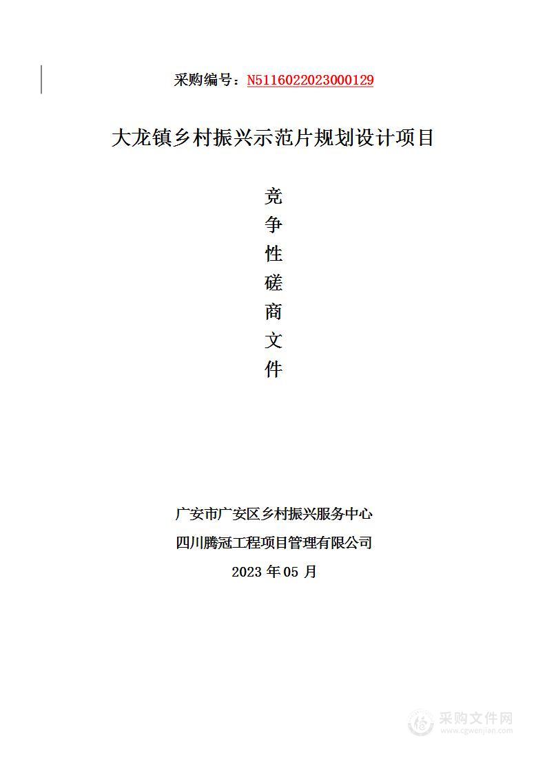 大龙镇乡村振兴示范片规划设计项目