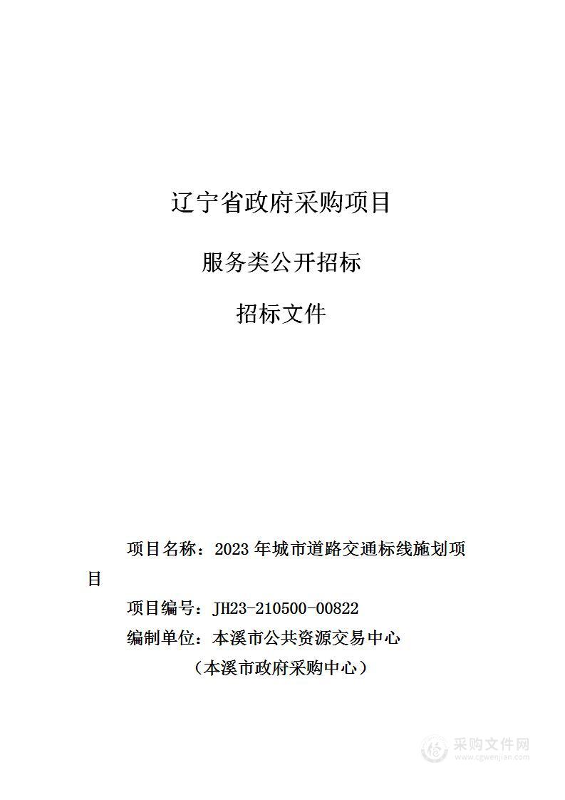 2023年城市道路交通标线施划项目