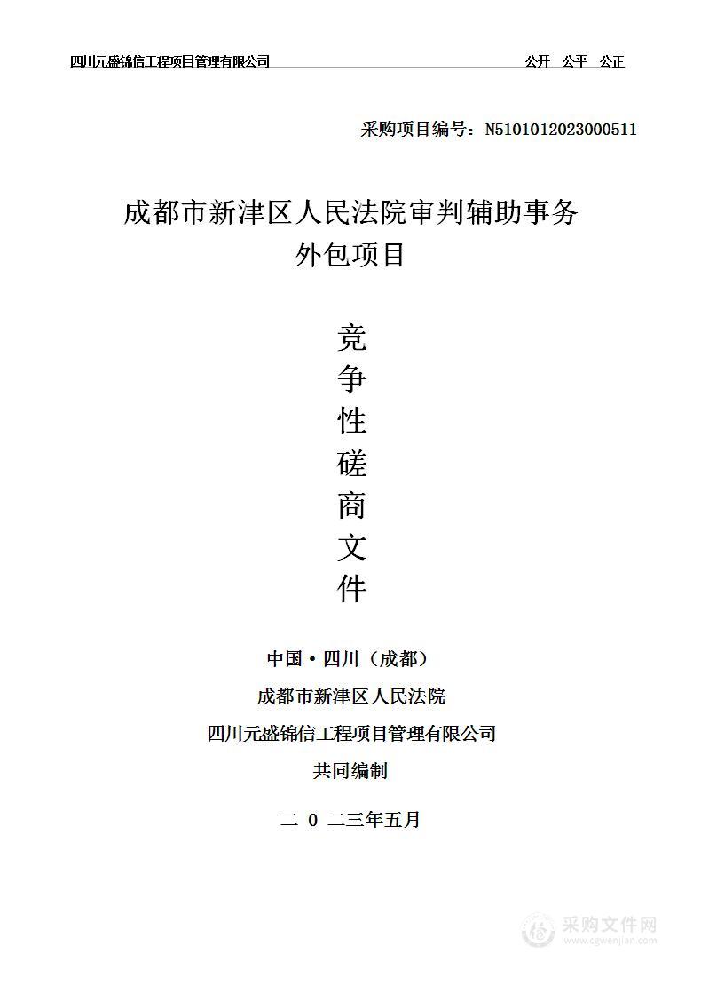 成都市新津区人民法院审判辅助事务外包项目