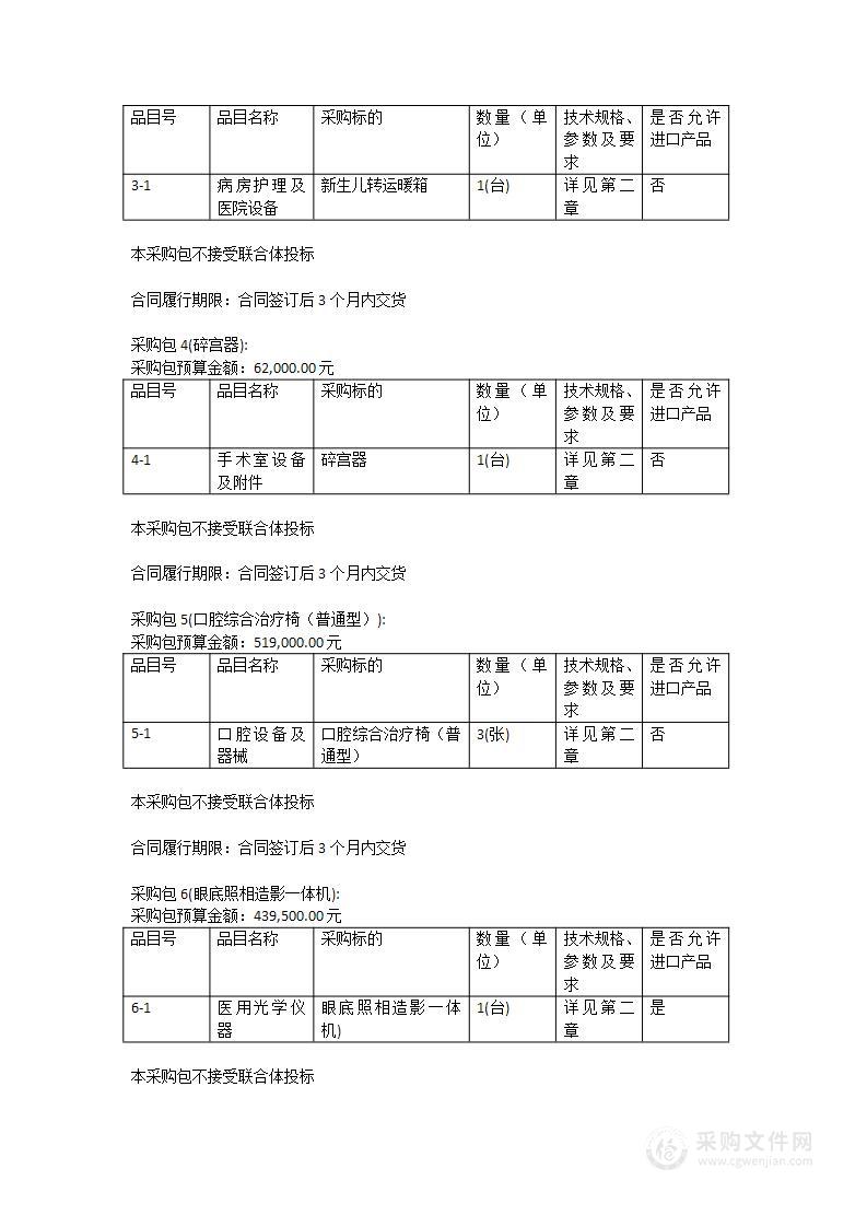 广州医科大学附属第三医院宫腔镜系统等采购项目