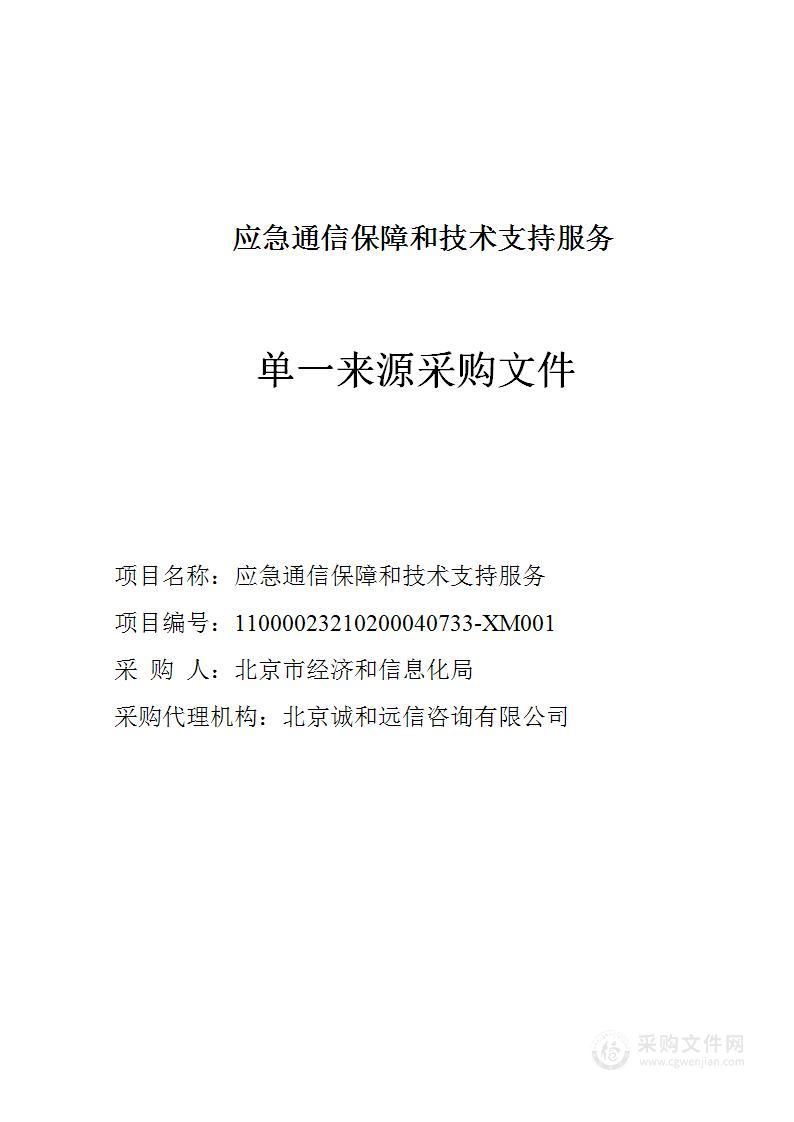 应急通信保障和技术支持服务