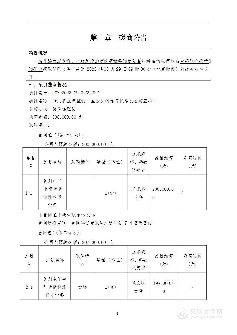 西乡县人民医院胎儿脐血流监测、生物反馈治疗仪等设备购置项目