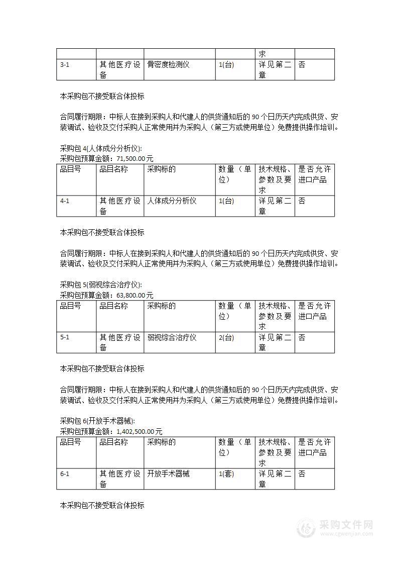 佛山市三水区新城医院建设项目-医疗设备采购安装（第十八批）