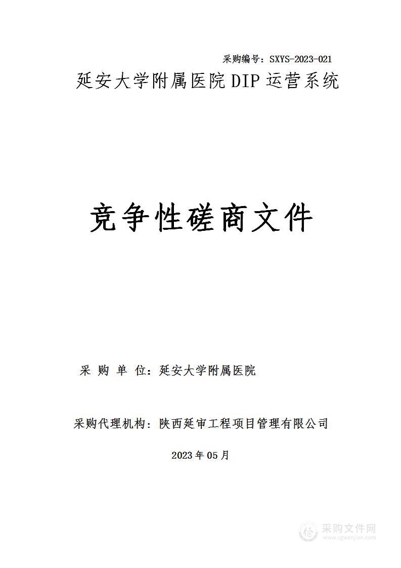 延安大学附属医院DIP运营系统