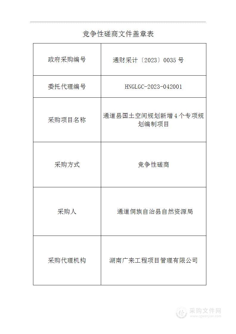 通道县国土空间规划新增4个专项规划编制项目