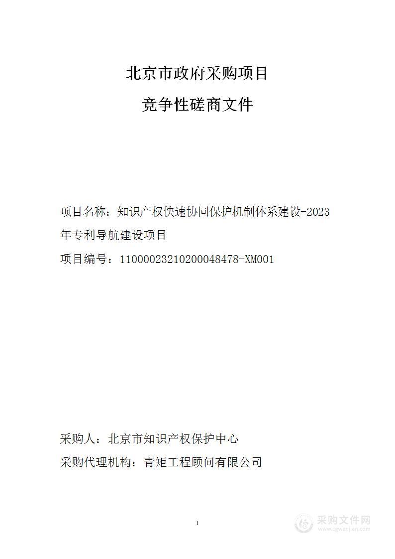 知识产权快速协同保护机制体系建设-2023年专利导航建设项目