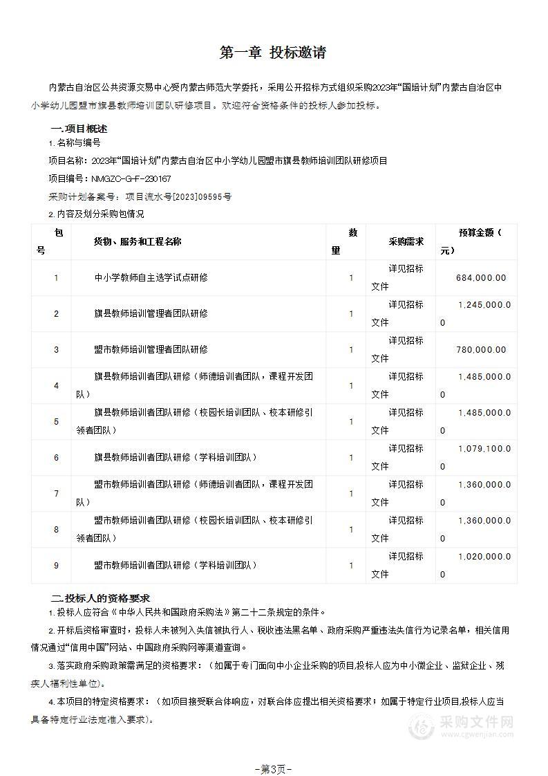 2023年“国培计划”内蒙古自治区中小学幼儿园盟市旗县教师培训团队研修项目