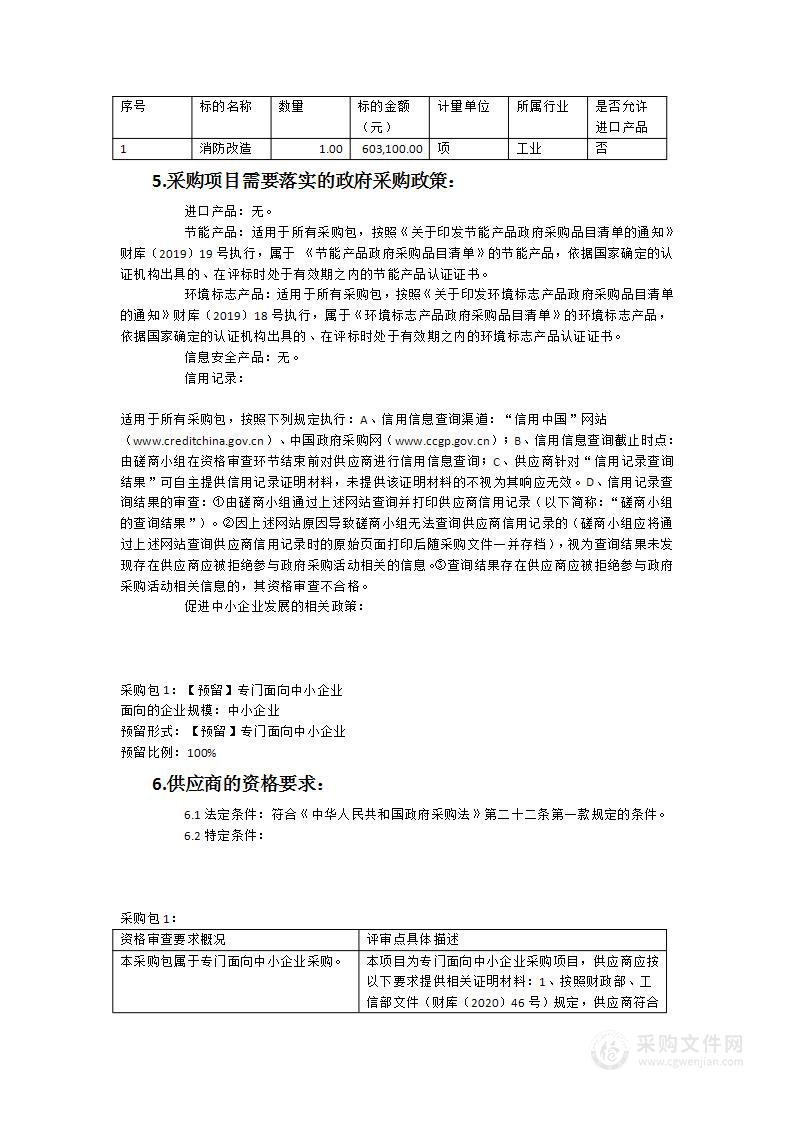 福建省生态环境厅2023年消防改造项目