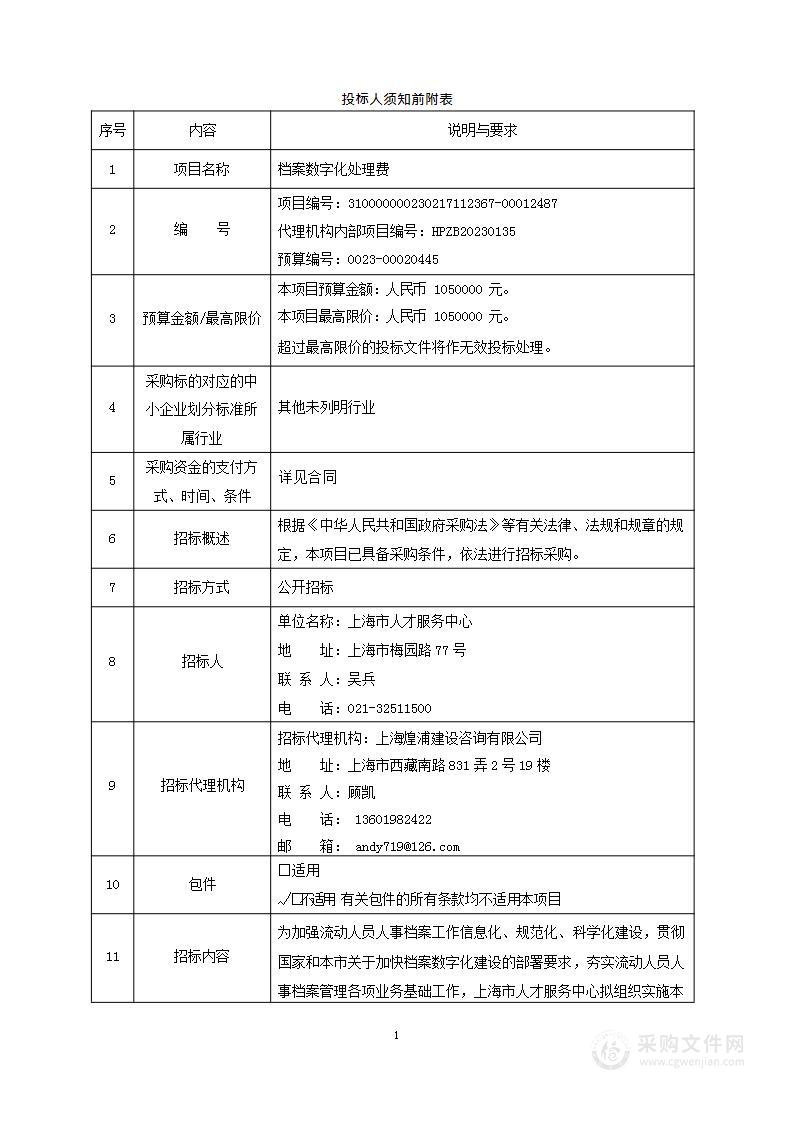 档案数字化处理费