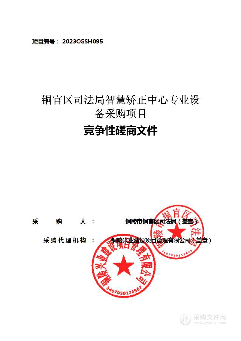 铜官区司法局智慧矫正中心专业设备采购项目