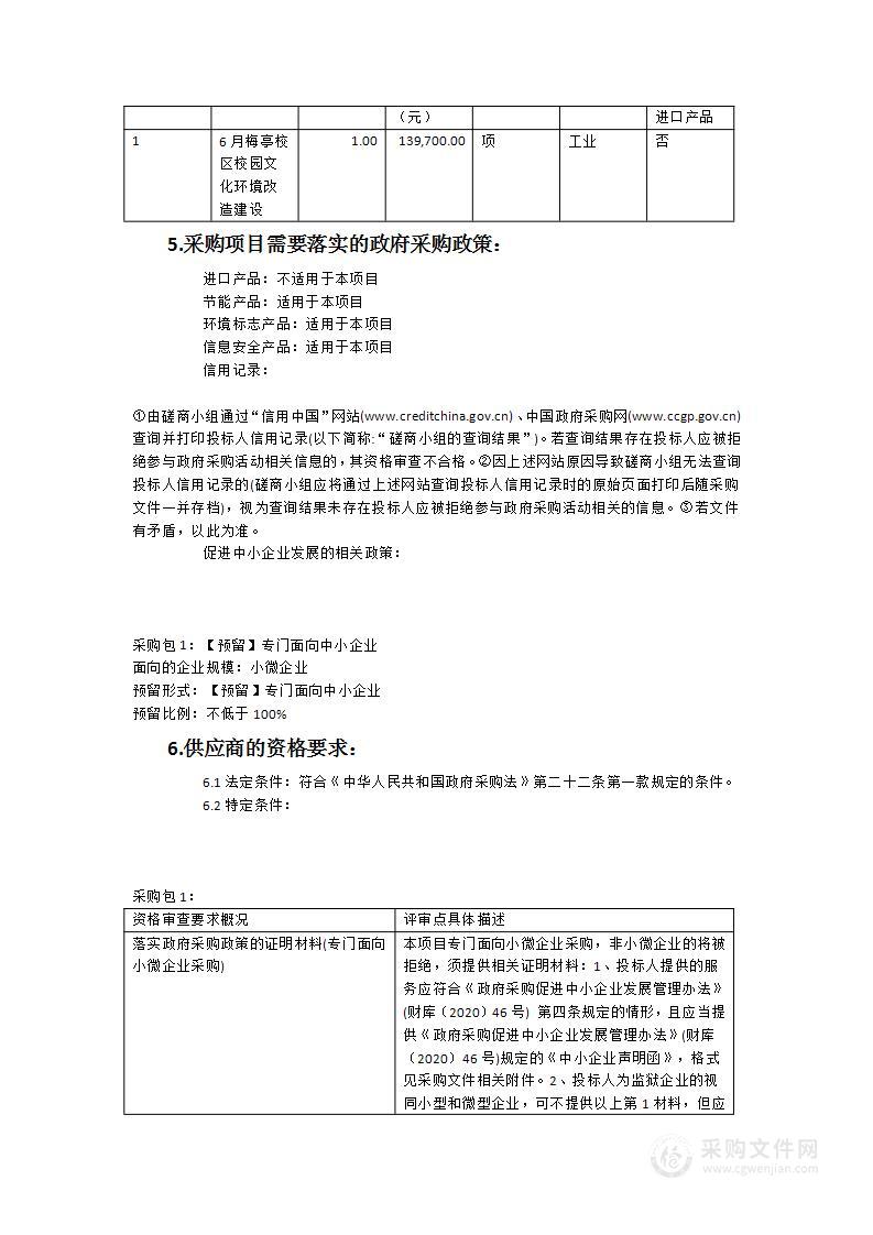 6月梅亭校区校园文化环境改造建设