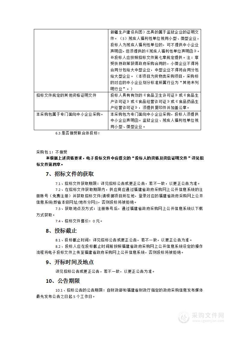 福建省帆船帆板运动管理中心采购2023年度运动队营养保健食品项目