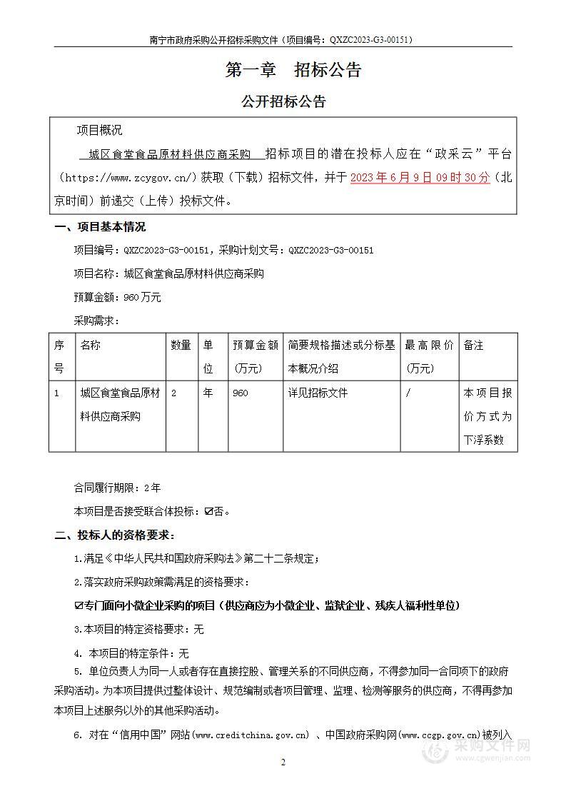 城区食堂食品原材料供应商采购