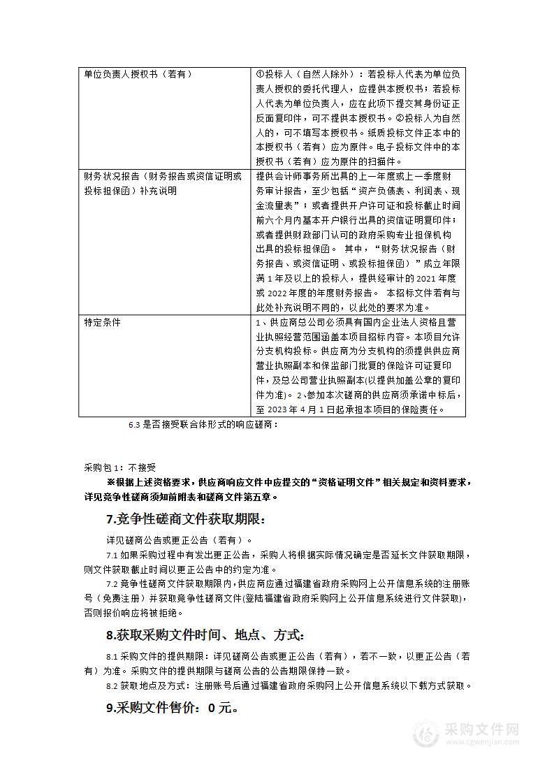 2023年计生家庭意外伤害保险及计生特殊家庭住院护理补贴保险）