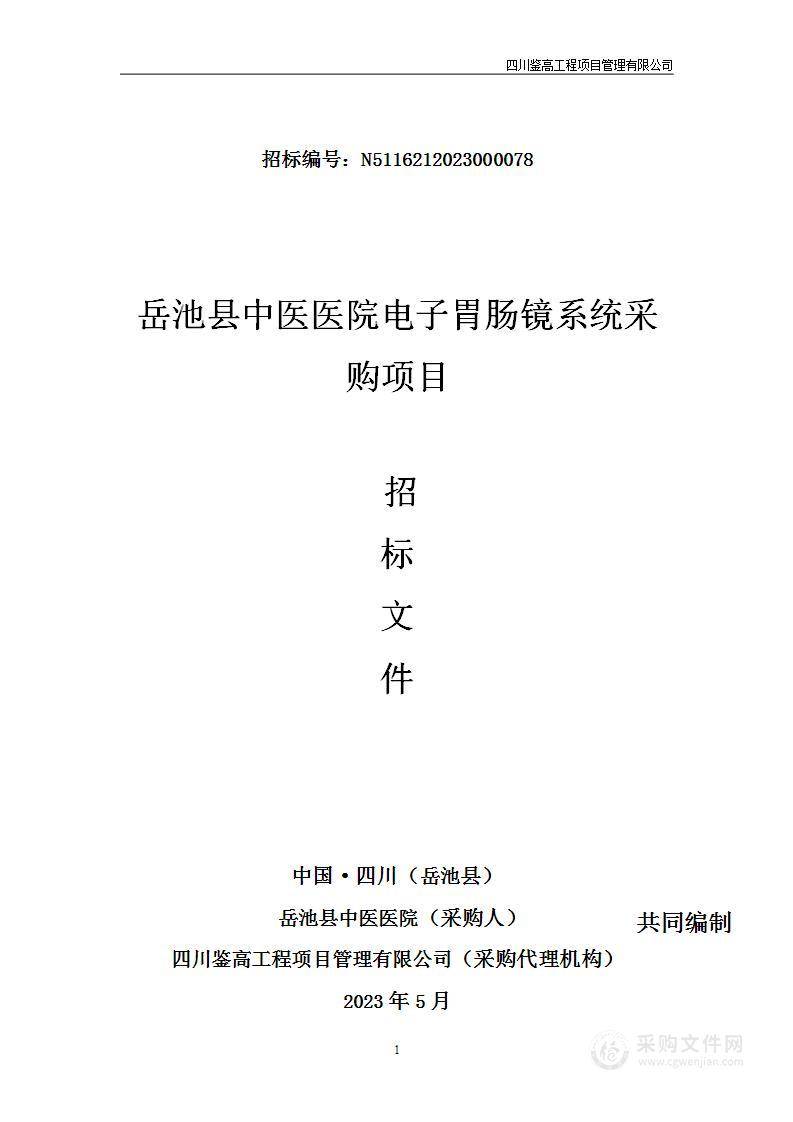 岳池县中医医院电子胃肠镜系统采购项目