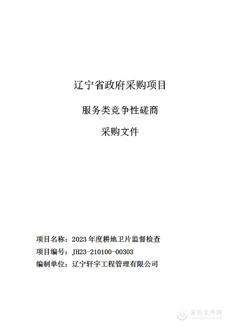 2023年度耕地卫片监督检查