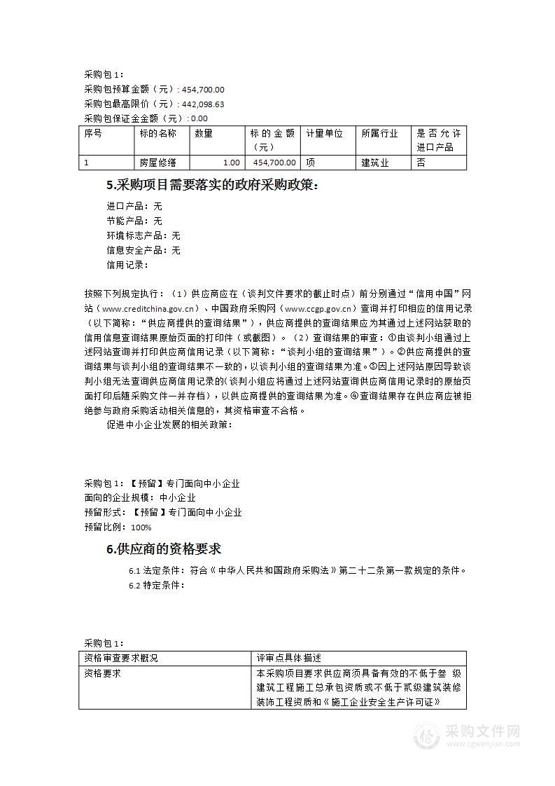 局办公楼一楼配电房改建成市退役军人服务中心——市退役军人服务中心修缮改造项目