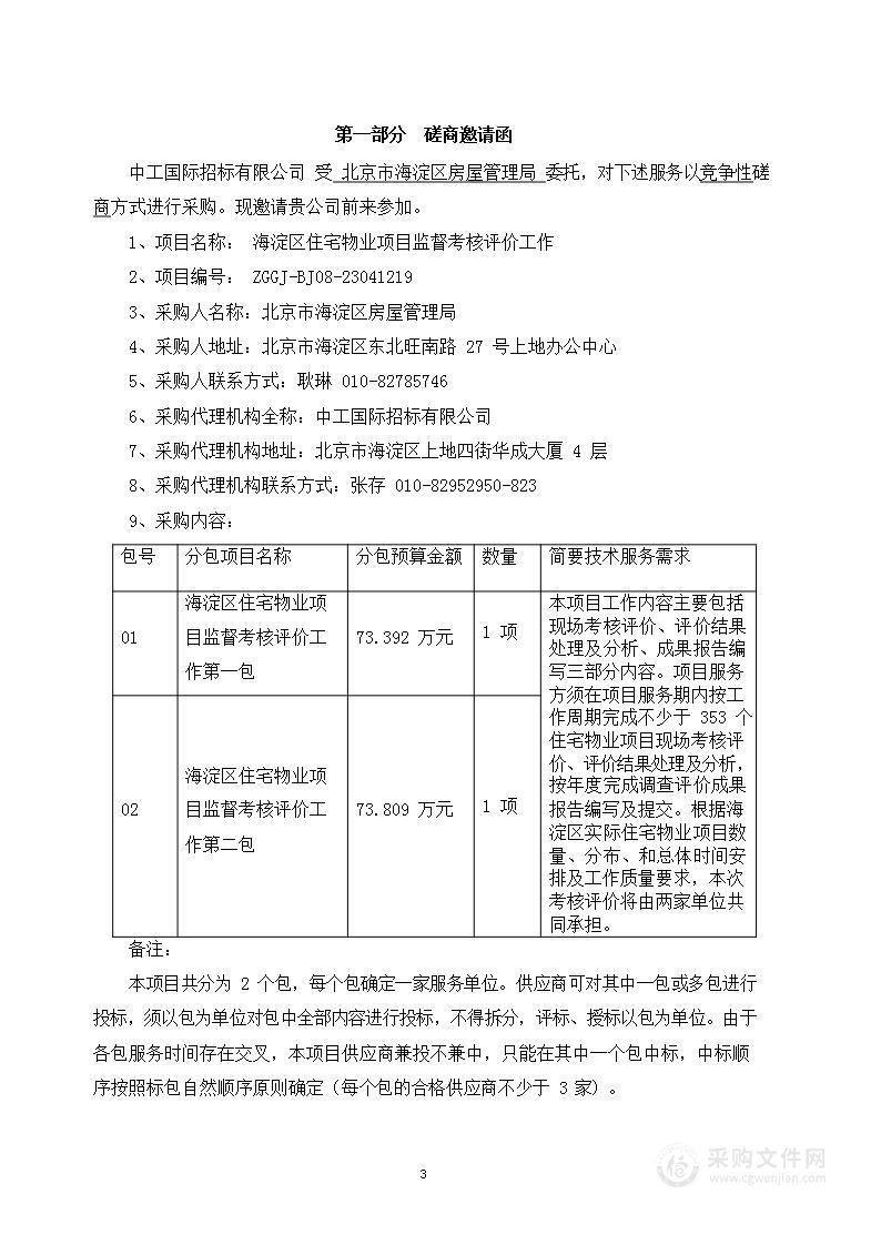 海淀区住宅物业项目监督考核评价工作