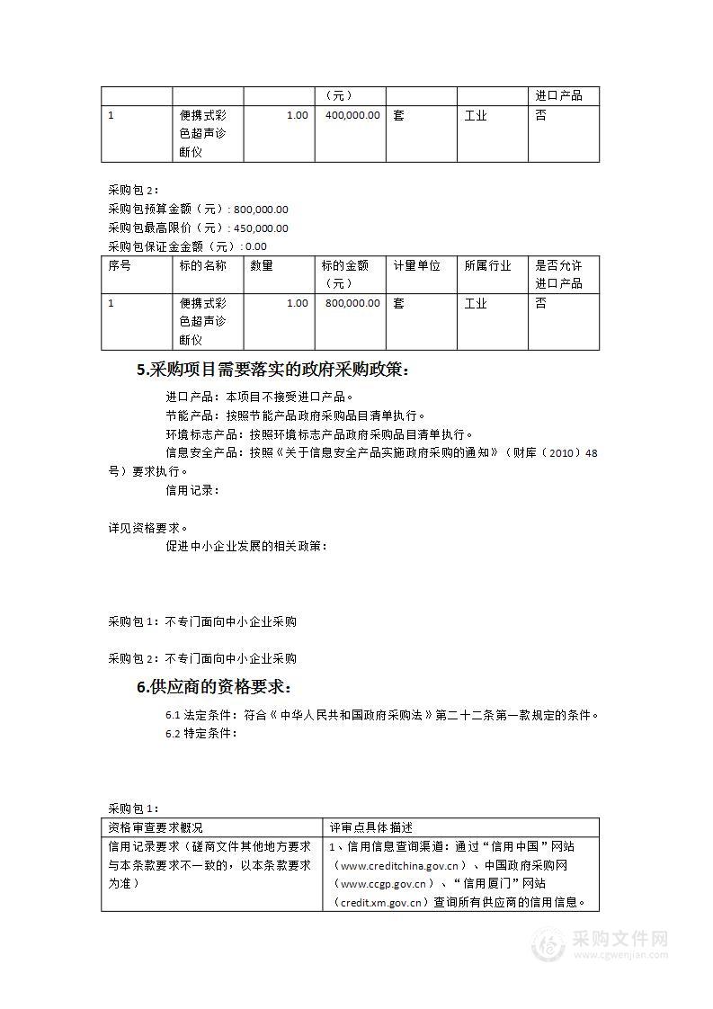 便携式彩色超声诊断仪