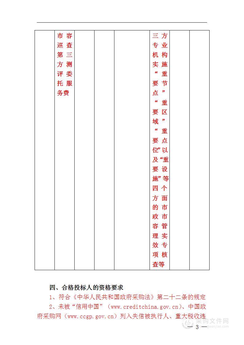 违法建筑治理巡查、市政市容巡查等第三方巡查测评-市政市容巡查第三方测评委托服务费