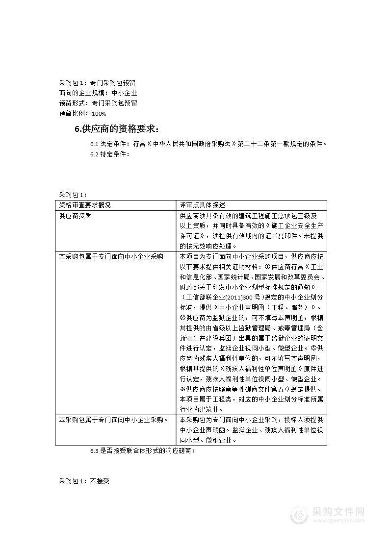 连江县教师进修学校附属幼儿园室外场地、管网及室内门窗修缮项目