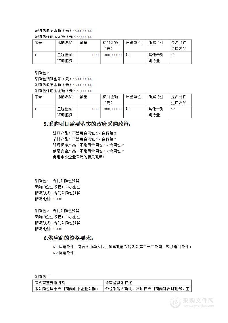 破路项目第三方造价咨询服务