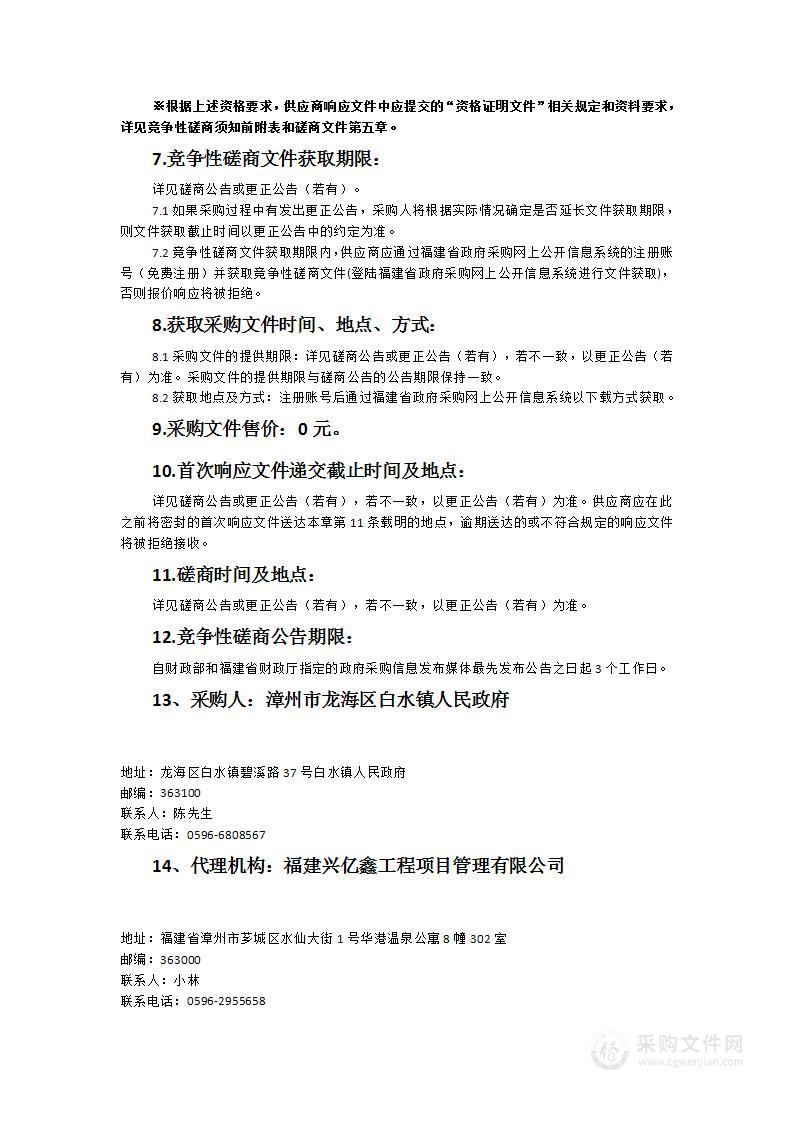 白水镇白水村、井园村、金鳌村、楼埭村、西凤村、崎岎村、方田村7个村庄规划