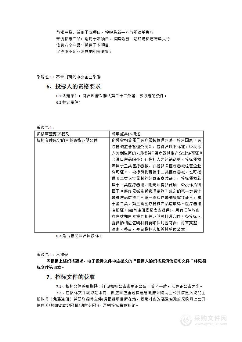 福建医科大学附属第一医院医用电子血压计、体检秤一批采购项目