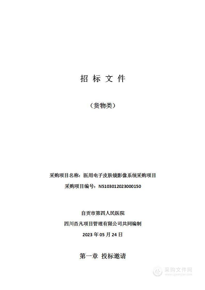 自贡市第四人民医院医用电子皮肤镜影像系统采购项目