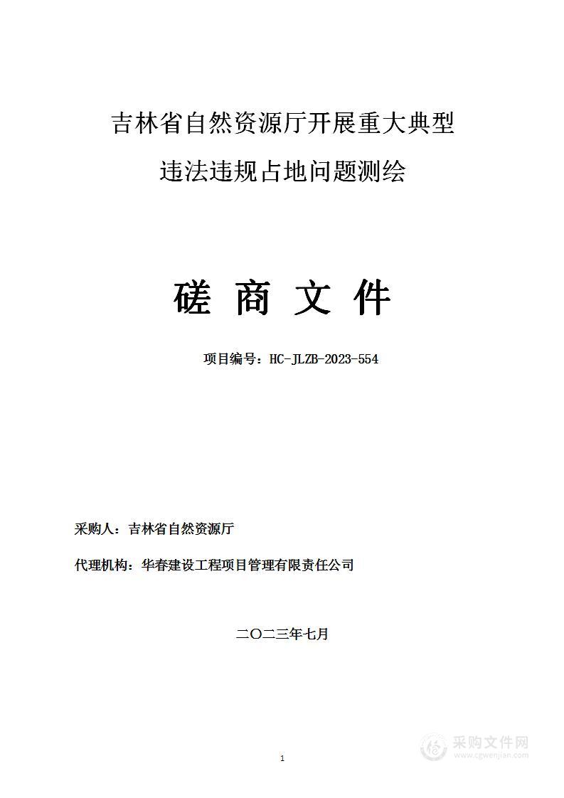 吉林省自然资源厅开展重大典型违法违规占地问题测绘