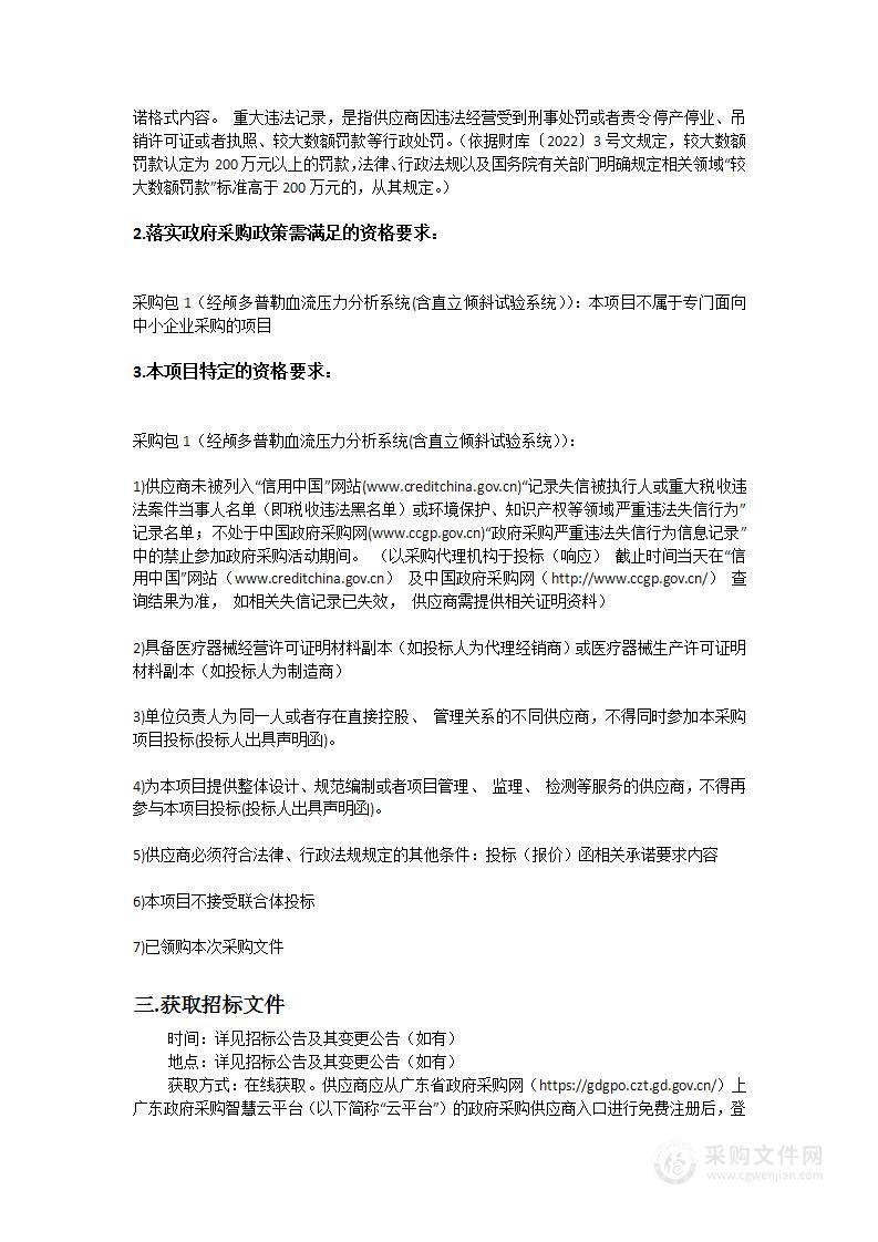 广州医科大学附属脑科医院采购医疗设备招标项目