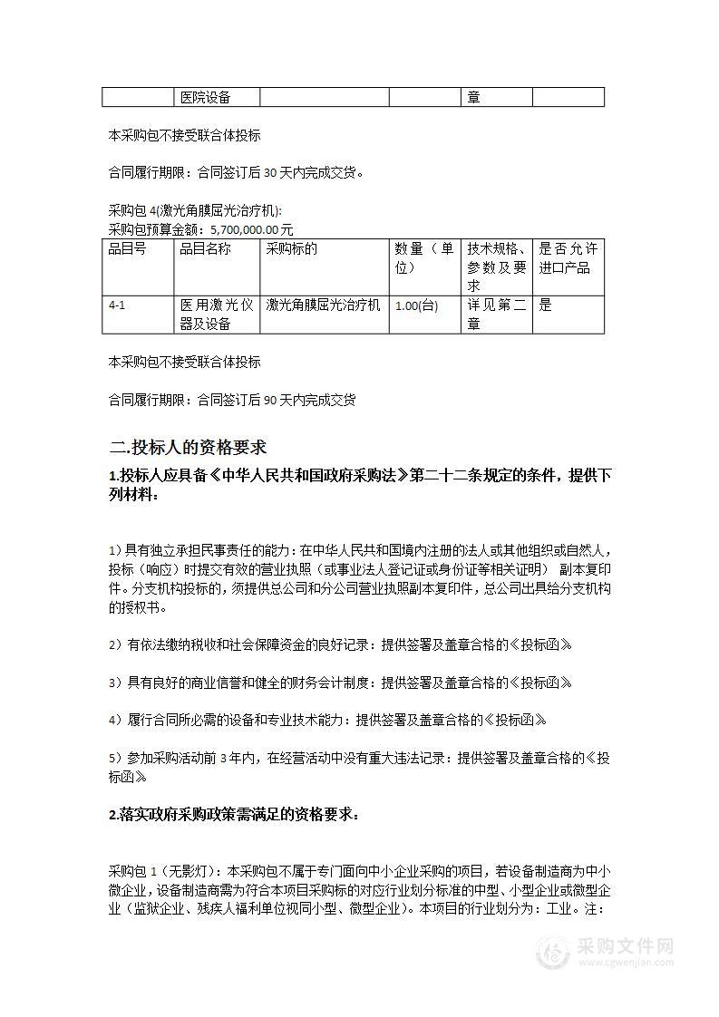 广州医科大学附属第四医院采购医疗设备项目（第十五批）