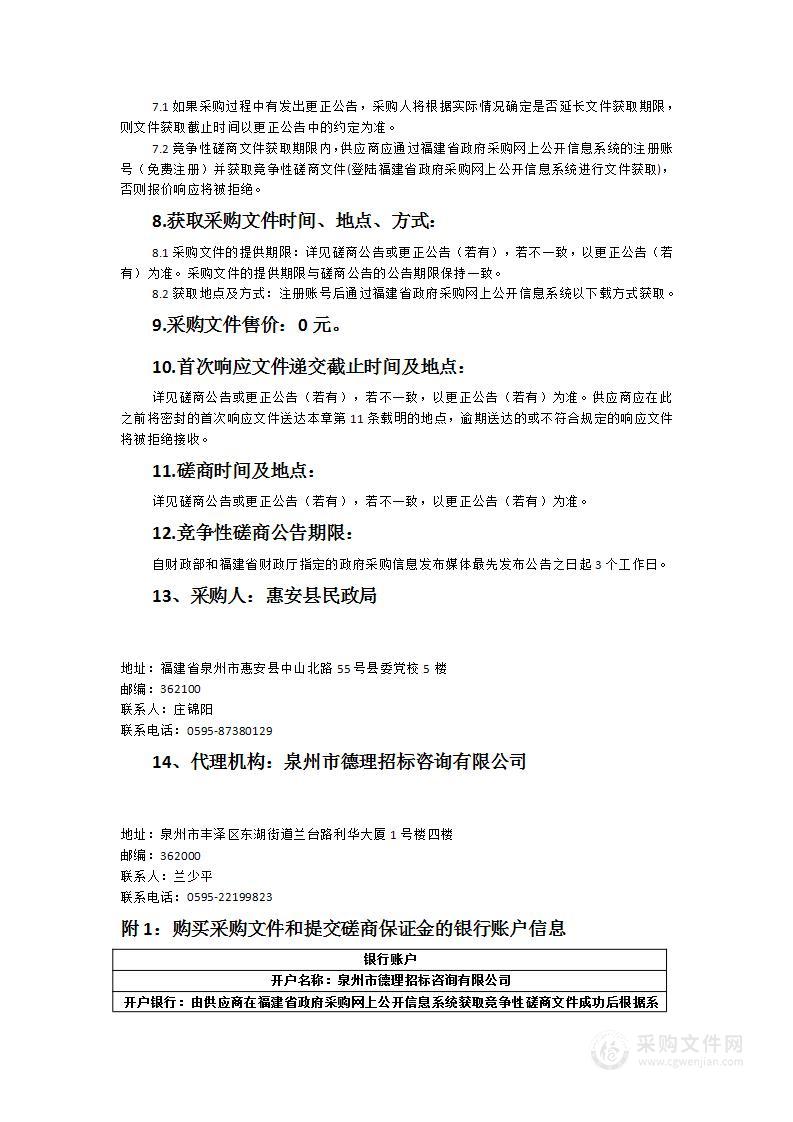 惠安县民政局关于80周岁以上老年人意外伤害救助责任保险服务类采购项目