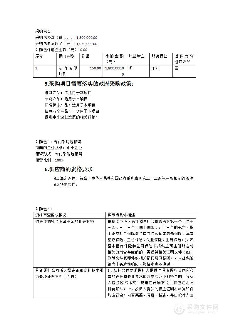 2023年诏安县学校近视防控教室照明改造设备采购项目