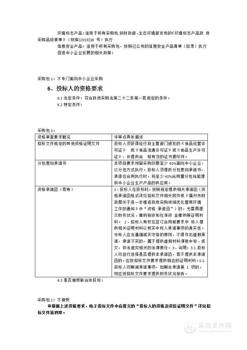 福州市动物园管理处食品类动物饲料采购