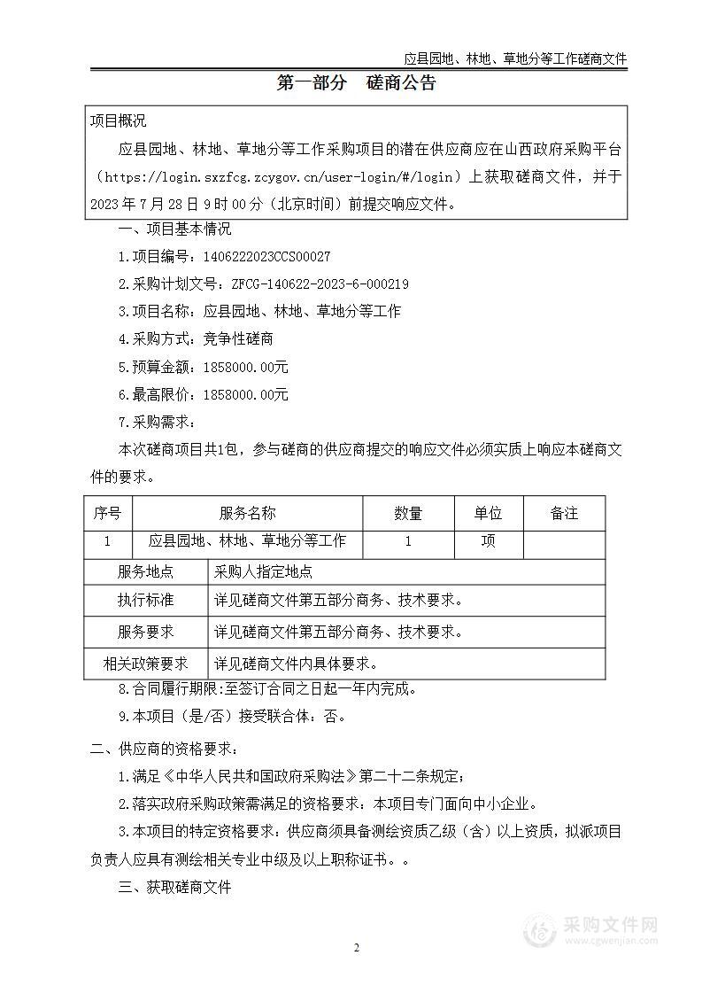 应县园地、林地、草地分等工作