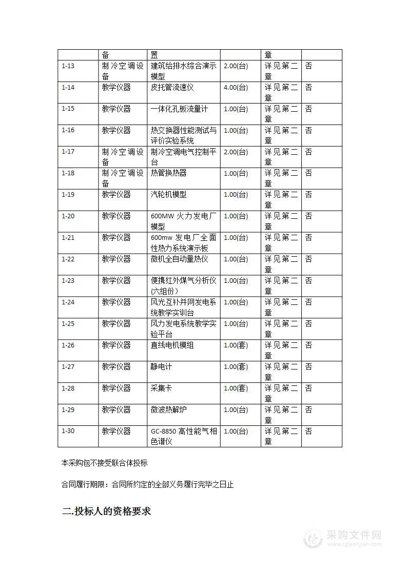 广东海洋大学能源与动力工程专业核心课程实验室建设项目采购项目