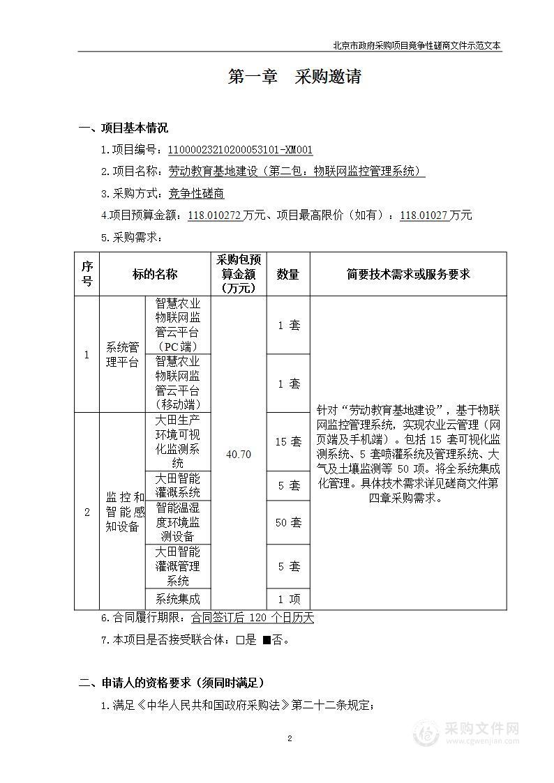 劳动教育基地建设（第二包）