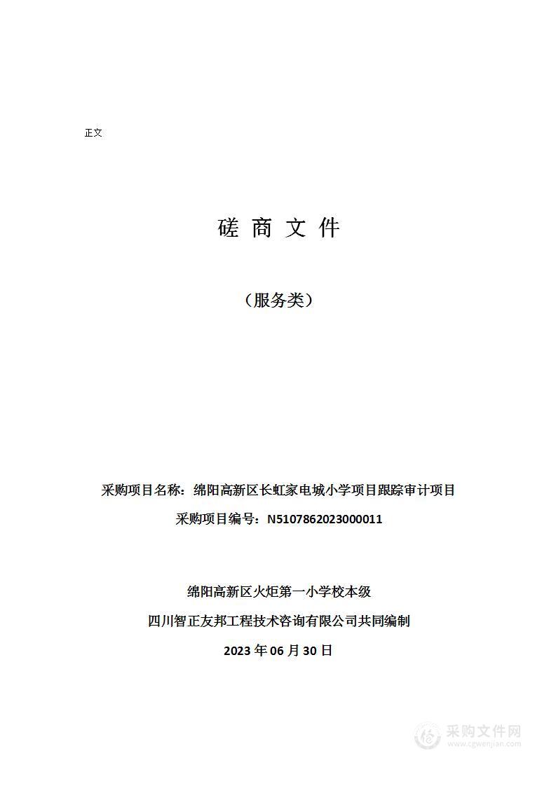 绵阳高新区长虹家电城小学项目跟踪审计项目