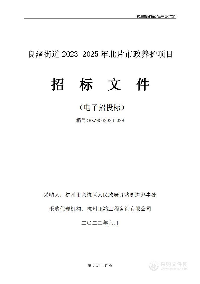 良渚街道2023-2025年北片市政养护项目