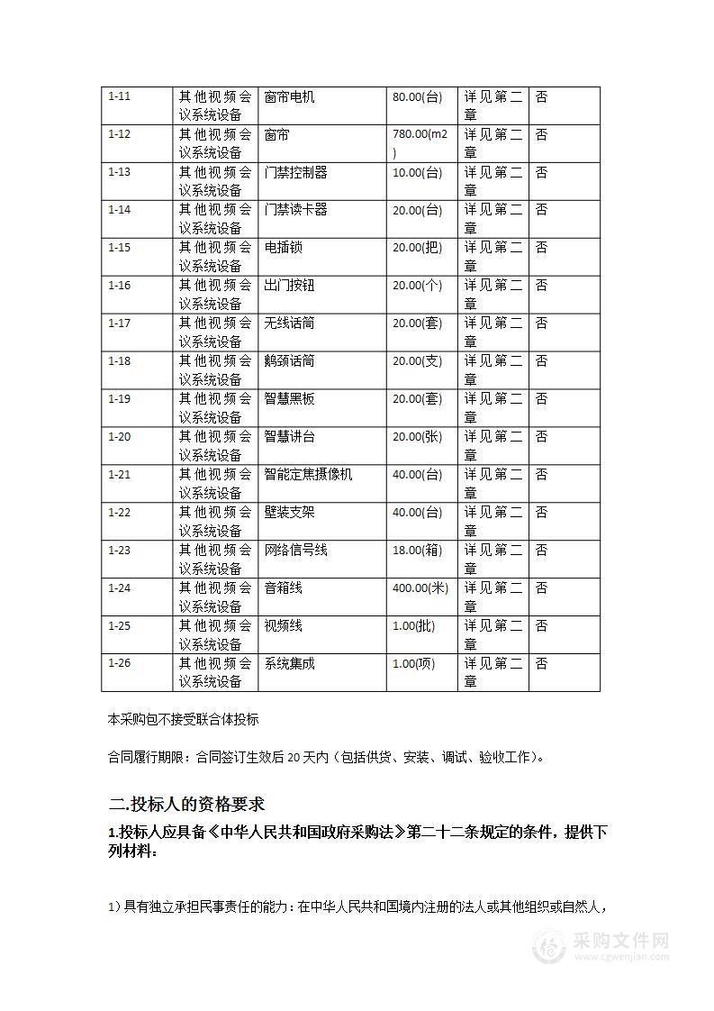 广东省电子商务技师学院校园建设(智慧课室一体化改造）项目（一期，第一教学楼智慧教室设备部分）