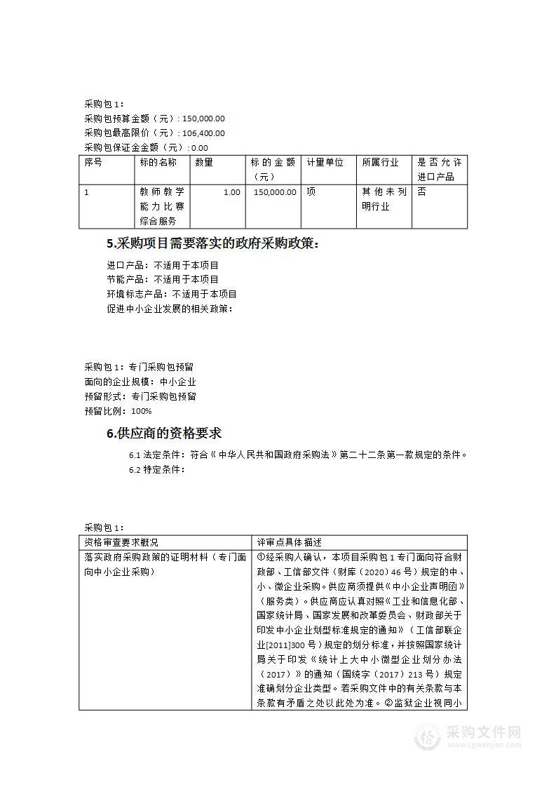 福建技术师范学院附属龙华职业技术学校教师教学能力比赛综合服务项目