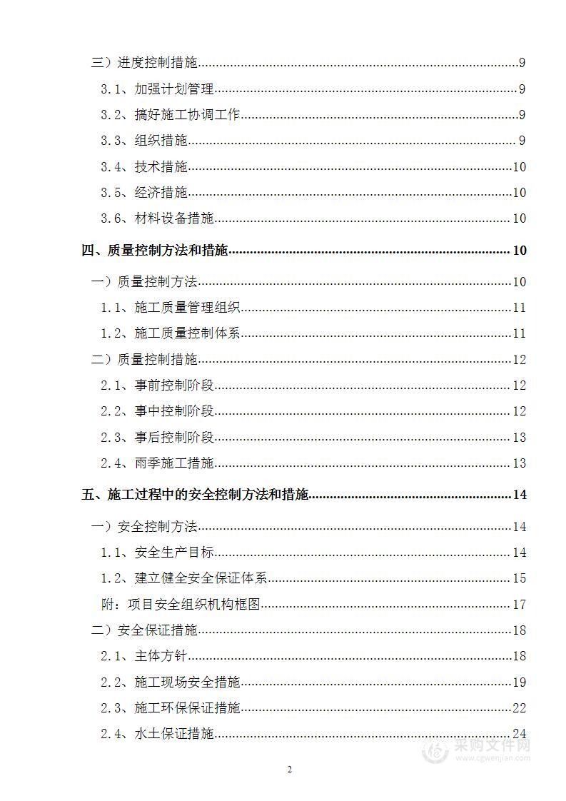 工程项目服务承诺、投资控制、进度控制、质量管理及应急预案