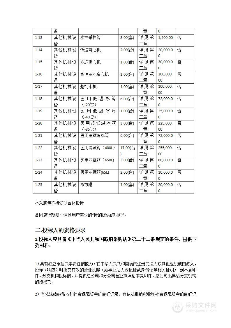 珠海市香洲区疾病预防控制中心理化实验室第二批检测仪器采购项目