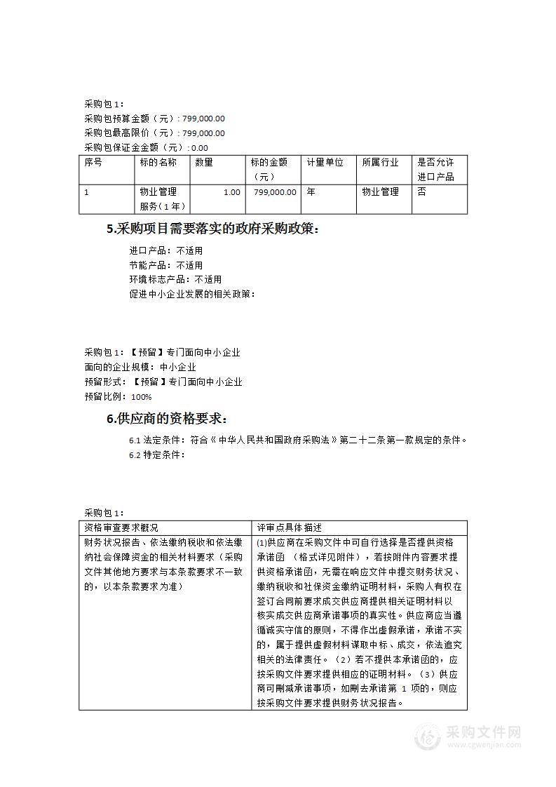 福建省福州教育学院附属第二小学关于物业管理服务的采购项目