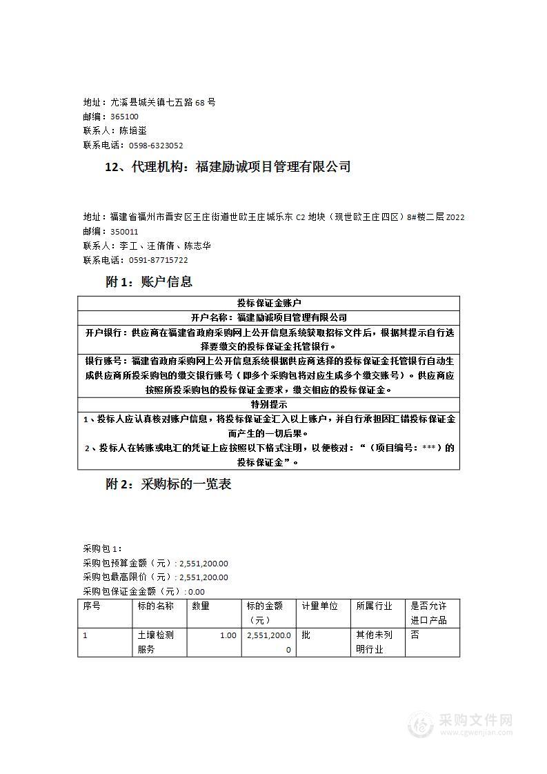 尤溪县第三次全国土壤普查表层样检测项目