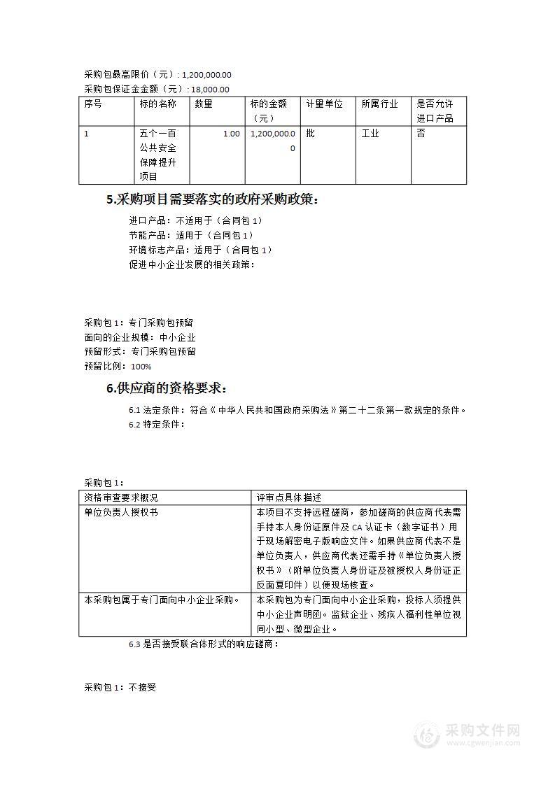 三明学院“五个一百”公共安全保障提升项目