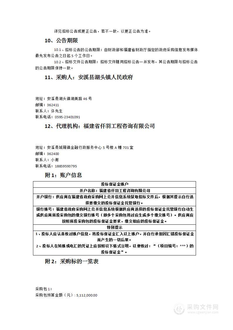 湖头镇国土空间总体规划暨镇区详细规划及村庄规划采购项目