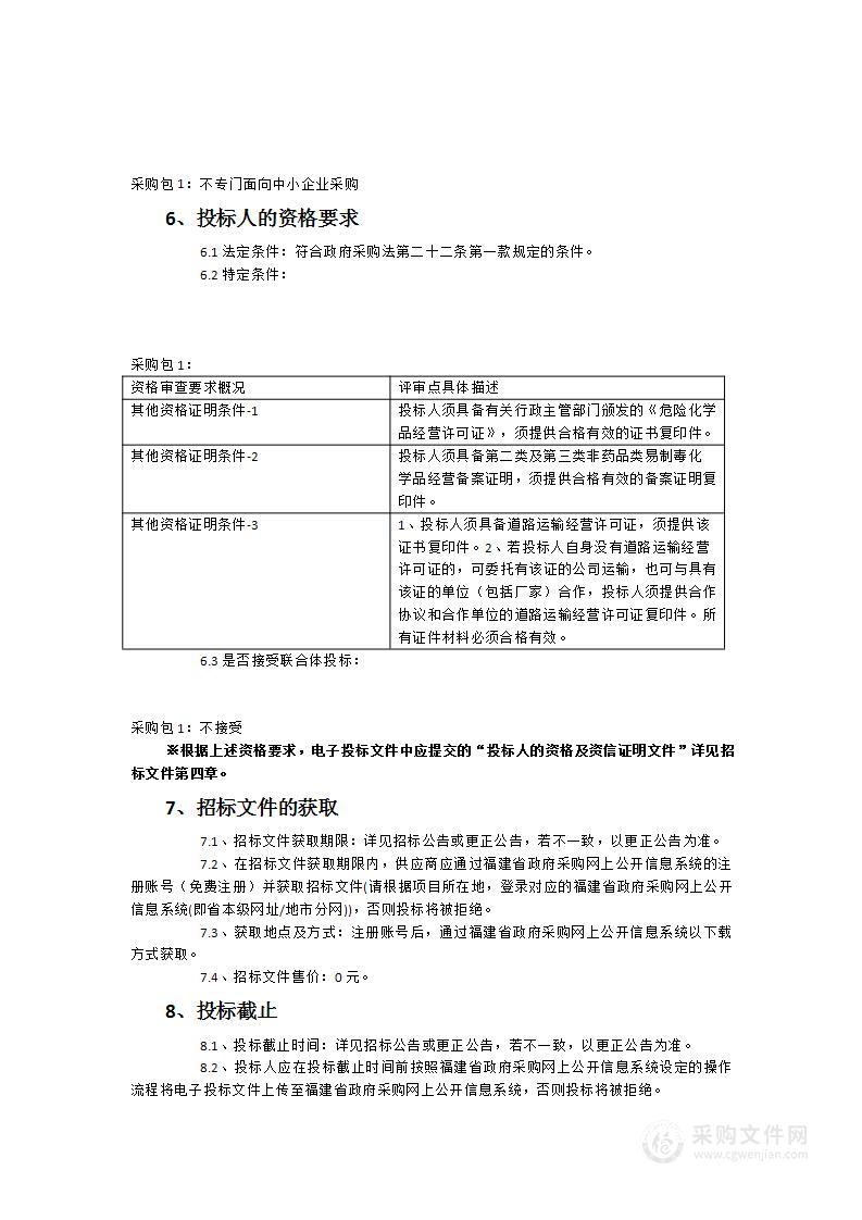 福建农业职业技术学院实验实训耗材定点供应商采购项目