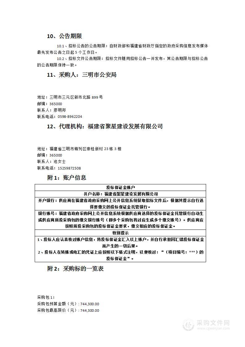 三明市拘留所食堂、拘留人员伙房及代购小超市物资采购